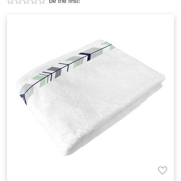 SweetJojo Designs Gender Neutral Baby Milestone Blanket ModArrow Blue Green Grey - Picture 4 of 5